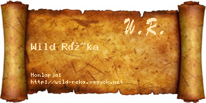 Wild Réka névjegykártya