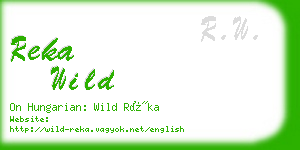 reka wild business card